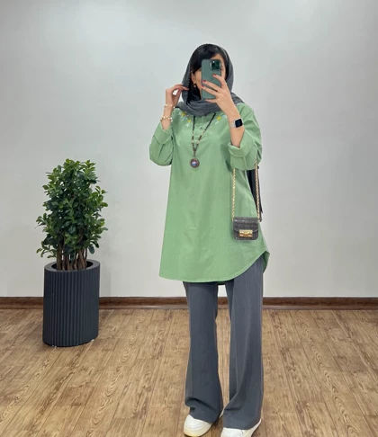 مانتو گلدوزی نیلوفر(ایراد دار)