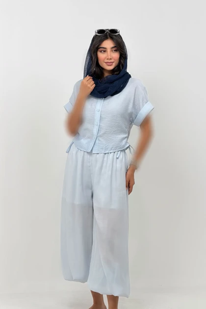 شلوار بالونی گلس کمر کش