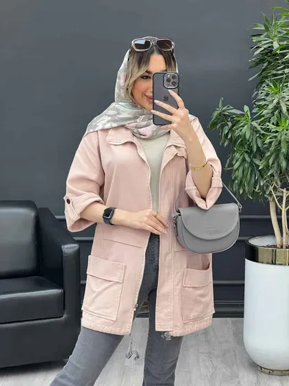 مانتو جلو زیپ پایین گت