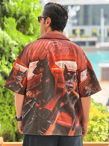 پیراهن مردانه tomorrow مدل سگ های سیگاری