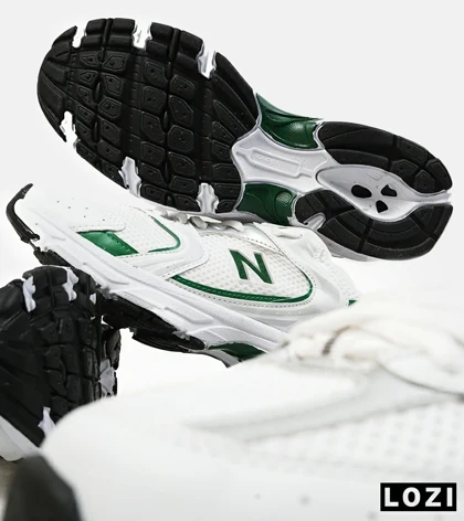 کفش کتانی مردانه و زنانه سفید سبز NEW BALANCE 530