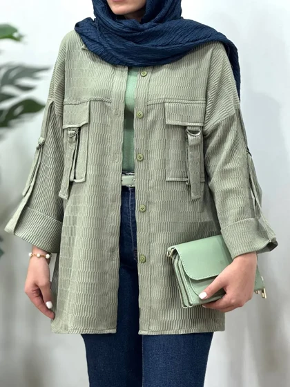 مانتو دکمه دار مارشمالو