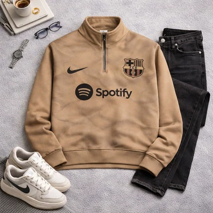 دورس نیم زیپ مدل بارسلونا-نسکافه ای