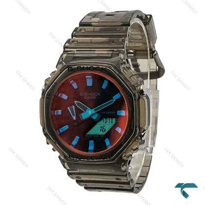 کاسیو جیشاک GA2100 مردانه دودی شیشه رفلکس Casio-7325-G