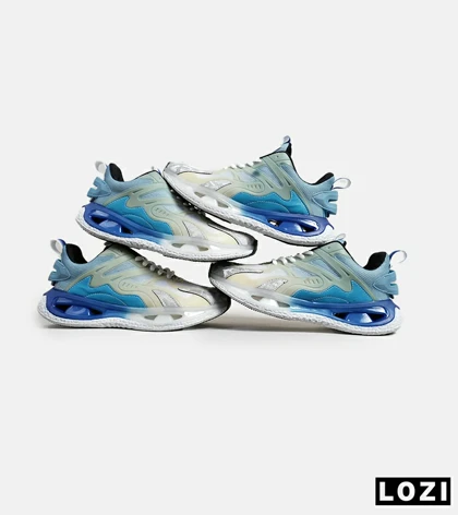 کفش کتانی مردانه آبی سفید ADIDAS Customize Run