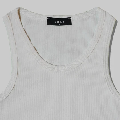 گری تاپ تمام تنه white tank top