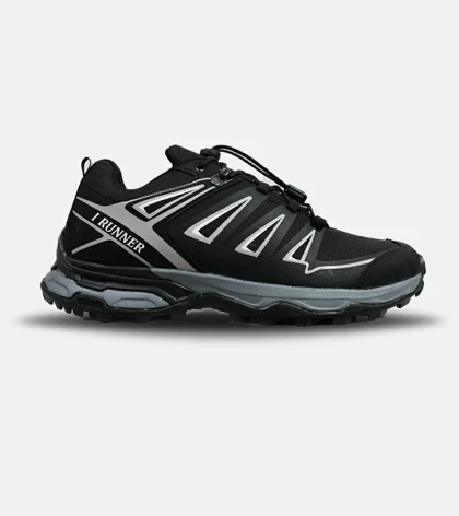 کفش کتانی بزرگ پا مشکی طوسی I-Runner