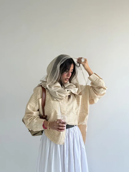 شومیز کریشه 2 جیب