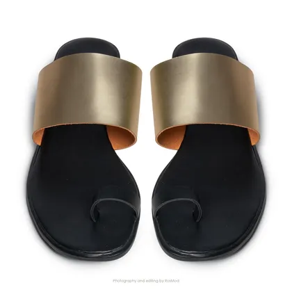 صندل اران گازولین طلایی - GAAZOLIN Oran Sandals Black Soft Gold
