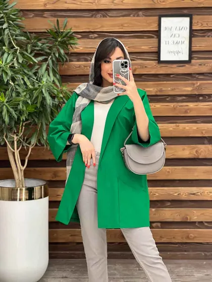مانتو یقه برگردون دو جیب