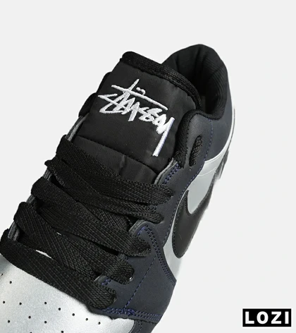 کفش مردانه و زنانه سفید سرمه ای نقره ای 1 NIKE Jordan مدل 8147