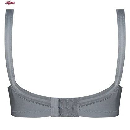 سوتین زنانه طرح برگی درشت مدل بدون فنر طوسی کد 5053