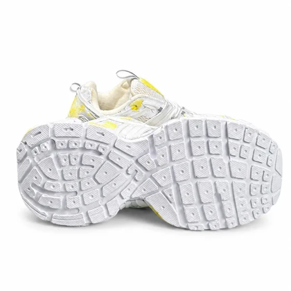 کفش کتانی مردانه مدل بالنسیاگا اسپایدر کاستوم سفید زرد BALENCIAGA SPIDE