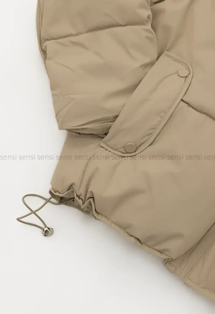 کاپشن وارداتی آستر دار کلاه پوست کد1004857