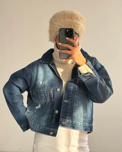 کت جین جیب پاکتی کد 100146