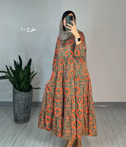 پیراهن طرحدار مزونی 61