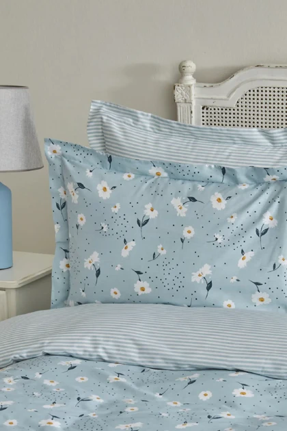 سرویس روتختی دو نفره Karaca Home مدل Daisy پنبه - آبی