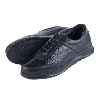 کفش چرم زنانه مدل فانوس بندی کروکو