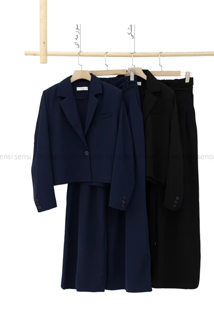 ست کراپ کت شلوار بندی کد1005276