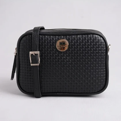 کیف چرم زنانه دوشی حصیری