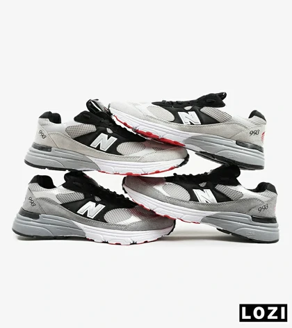 کفش کتانی بزرگ پا طوسی مشکی NEW BALANCE 993