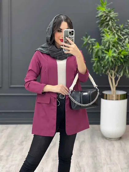 مانتو یقه آرشال جیب نما