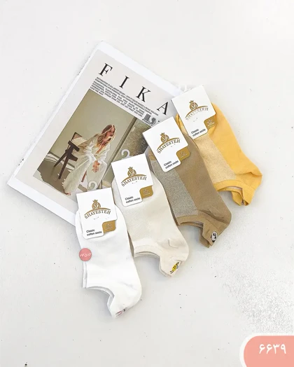 جوراب 3پاشنه رنگی 6639