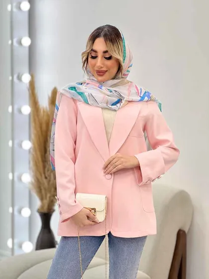 مانتو مازراتی یقه انگلیسی تک جیب