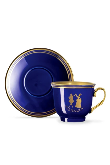 ست فنجان قهوه 4 تکه Madame Coco مدل Mireille Bone China - چندرنگ