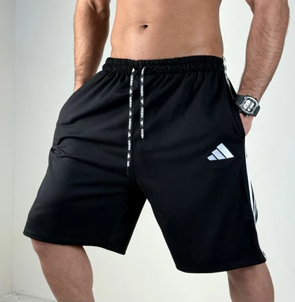 شلوارک طرح ADIDAS بگ مشکی