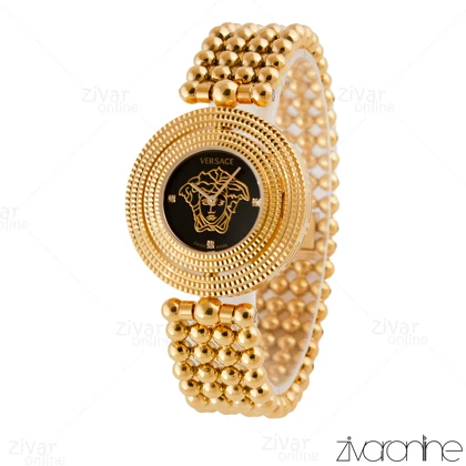 ساعت ورساچه زنانه طلایی صفحه چرخان 104878