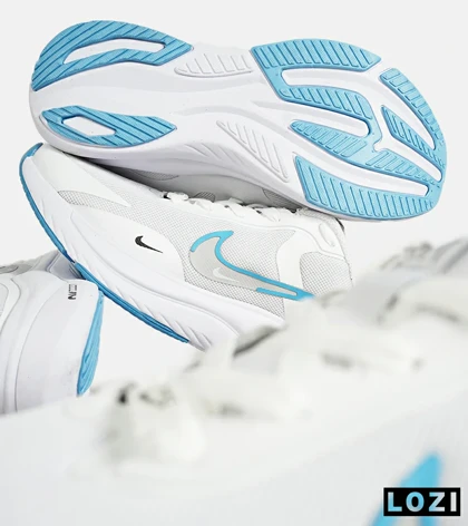 کفش کتانی مردانه و زنانه سفید آبی لبرون 22 گاید ورژن 2 مدل 7251