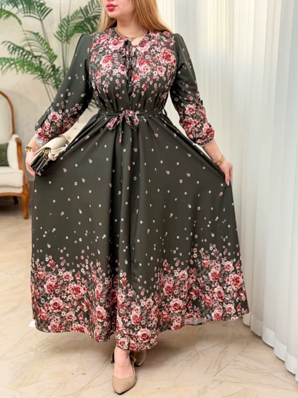 پیراهن ایتالیایی گل ریز 3665