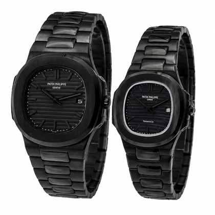 ست ساعت پتک فیلیپ تمام مشکی مدل Patek 6037-S