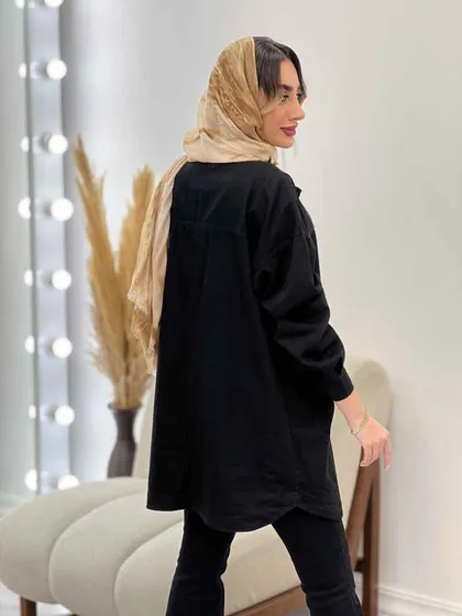 مانتو دو جیب برش‌دار سرو