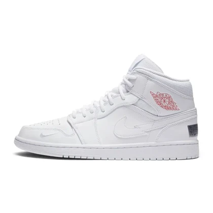 کتانی ویتنامی نایک ایر جردن ساق‌دار یورو تور سفیدNike Air Jordan 1 Mid SE Euro Tour White Red