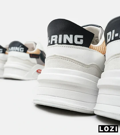 کفش کتانی مردانه سفید طوسی مشکی VANS DI-RING