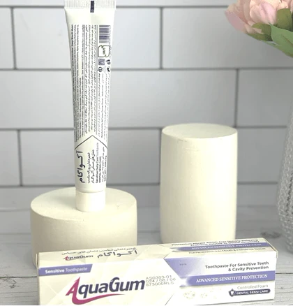 خمیر دندان مناسب دندان های حساس آکواگام 100 گرم