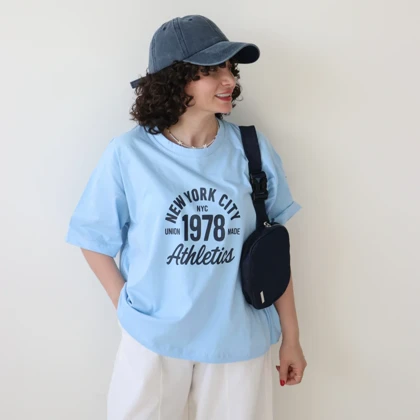 تیشرت باکسی Athleticsکد 6094