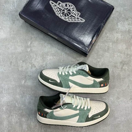 کتانی ویتنامی نایکی جردن وان ترویس اسکات گوچی ساق کوتاه Nike Air Jordan 1 Low OG Travis Scott X Gucci