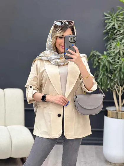 مانتو دو دکمه ثمین