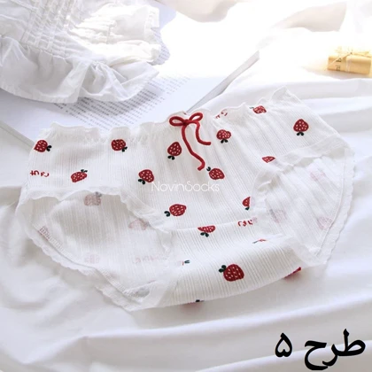 شورت کبریتی طرح توت فرنگی قرمز