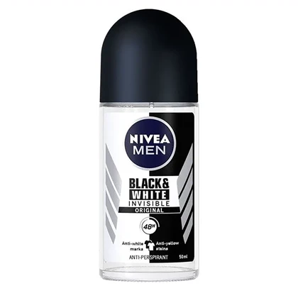رول ضد تعریق مردانه نیوآ مدل Black & White Invisible Original ماندگاری 48 ساعته