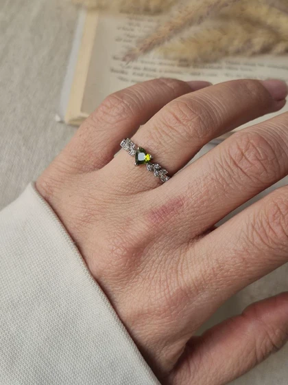 انگشتر جواهری فری سایز بیضی قلبی دایره