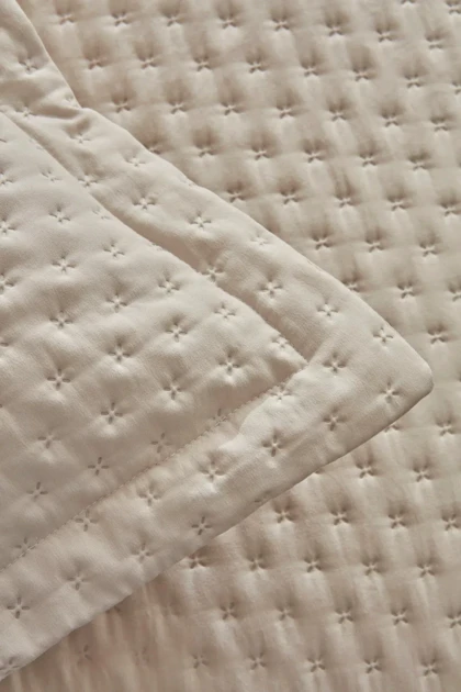 روتختی دو نفره Karaca Home مدل Breeze Soft پلی‌استر - شیری
