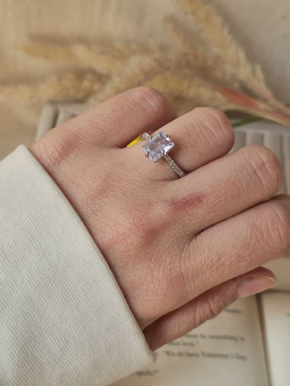 انگشتر جواهری فری سایز مستطیلی