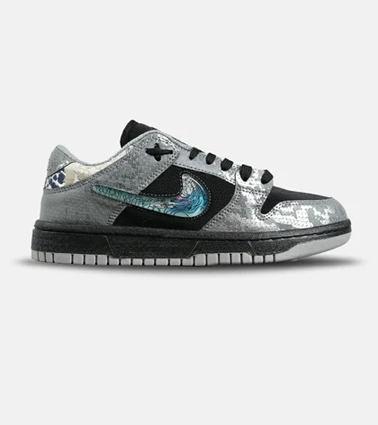 کفش کتانی مردانه و زنانه مشکی آبی نایک NIKE dunk low steam puppet مدل 7202