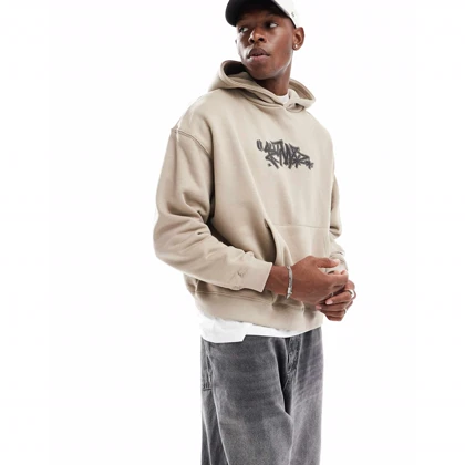 هودی ضخیم و گرم بالا طرح stwd از pull & bear کد 239
