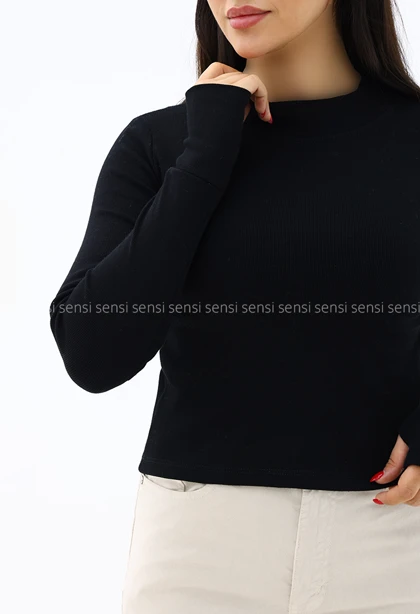 بلوز زنانه یقه ایستاده کبریتی کشی کد1006812