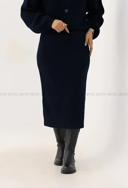 دامن بافت پشت چاک کد1004594